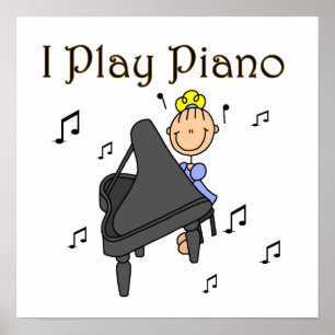 Ich spiele Klavier-T - Shirts und Geschenke Poster