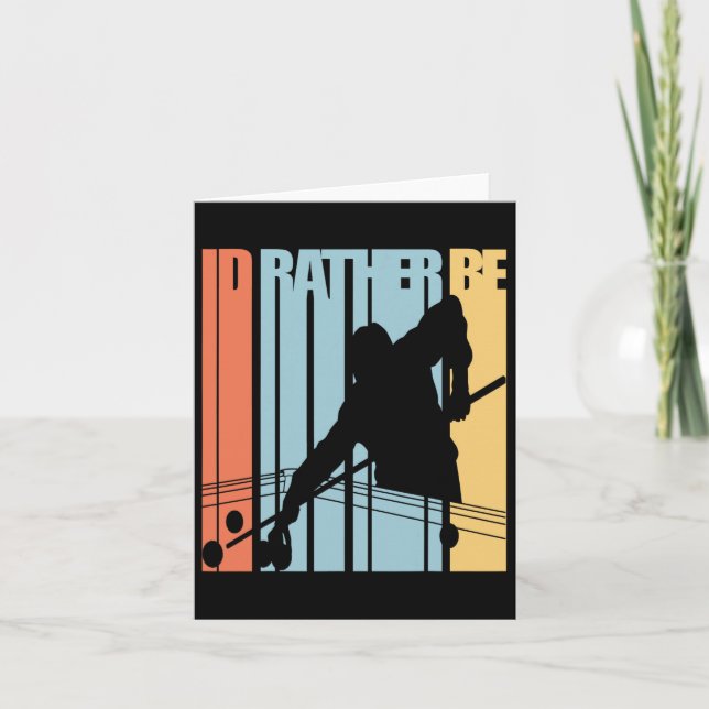 Ich spiele lieber Billard Shirt 8 Ball Pool S Karte (Vorderseite)