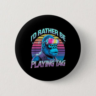 Ich spiele lieber Tag Gorilla Vr Gamer Gorilla Button