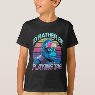 Ich spiele lieber Tag Gorilla Vr Gamer Gorilla T-Shirt