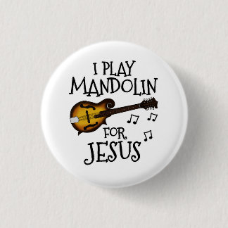 Ich spiele Mandoline für Jesus, Christlich Mandoli Button