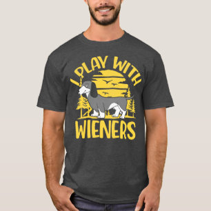 Ich spiele mit Dackeln lustige Dackeln T-Shirt