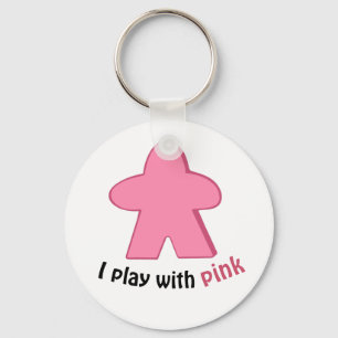Ich spiele mit Pink Meples Schlüsselanhänger