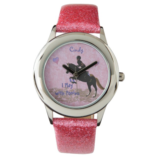 Ich spiele mit Ponies Armbanduhr (Vorderseite)