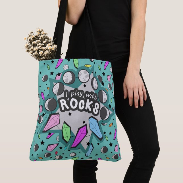 Ich spiele mit Rocks Tote Bag Tasche (Von Nahem)