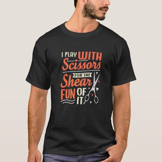 Ich spiele mit Scheren für den Hörspass von zwei T-Shirt (Vorderseite)