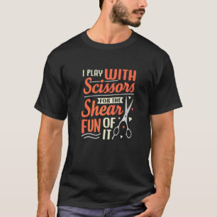 Ich spiele mit Scheren für den Hörspass von zwei T-Shirt