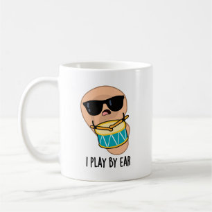 Ich spiele nach dem Gehör Lustiger Schlagzeuger-Wo Kaffeetasse