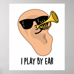 Ich spiele nach Ohren, lustige Musik Poster