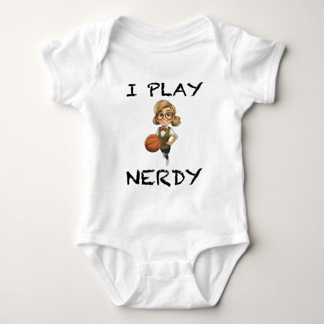 Ich spiele Nerdy Baby Strampler (Vorderseite)