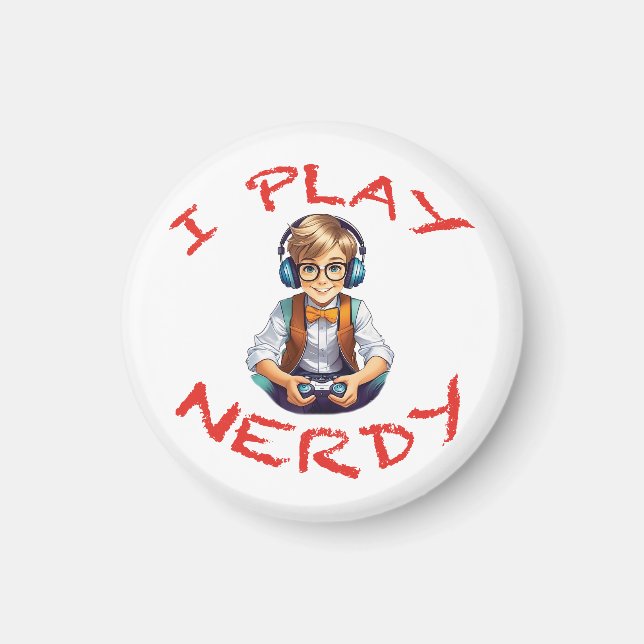 Ich spiele Nerdy Gamer Magnet (Vorne)