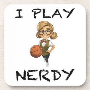 Ich spiele Nerdy Getränkeuntersetzer