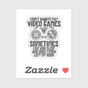 Ich Spiele Nicht Immer Videospiele Gaming Humor Lu Aufkleber