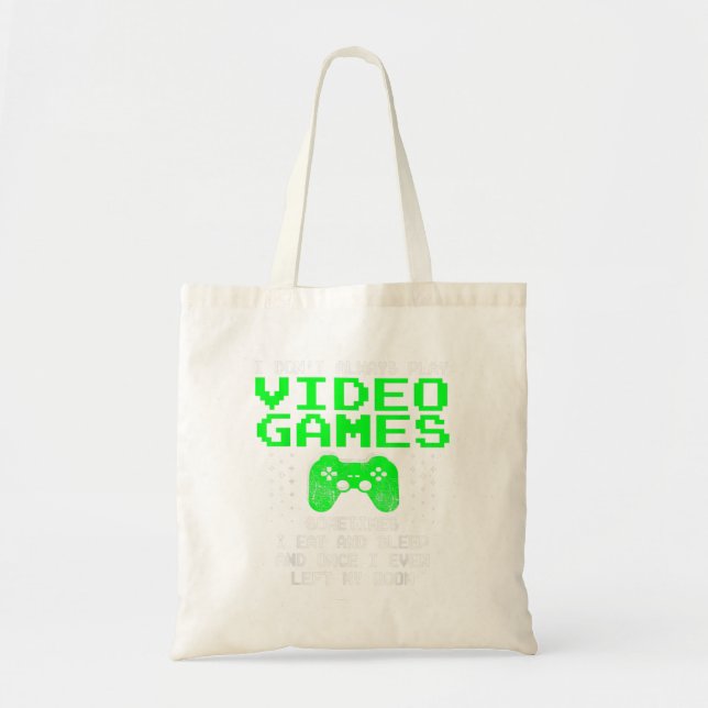 Ich spiele nicht immer Videospiele-Shirt f Tragetasche (Vorne)