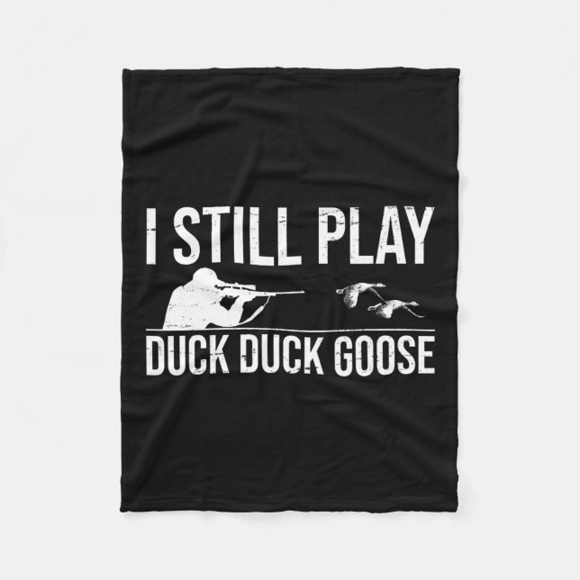 Ich spiele noch immer Duck Duck Goose-lustige Duck Fleecedecke (Vorderseite)