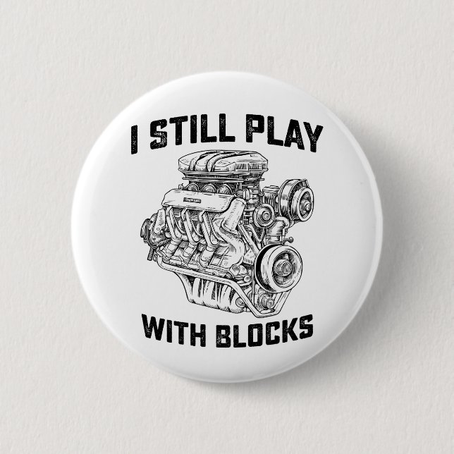 Ich spiele noch mit Blockautomaten Button (Vorderseite)