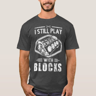 Ich spiele noch mit Blocks Racing Shirt man Gesche