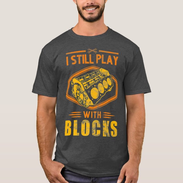 Ich spiele noch mit Blocks Racing Shirt man Gesche (Vorderseite)