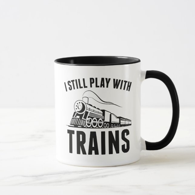 Ich spiele noch mit Zügen Tasse (Rechts)