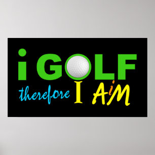 ICH SPIELE Plakat Golf