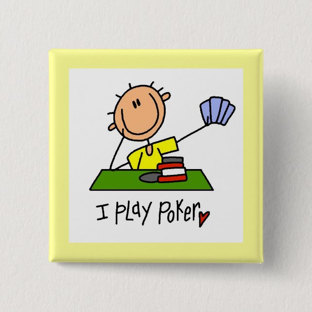Ich spiele Poker Button (Vorderseite)