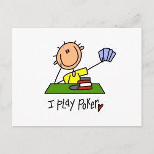 Ich spiele Poker Postkarte