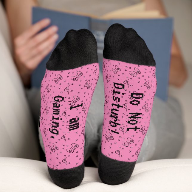 Ich spiele Rosa Crew Socken (Unterseite)