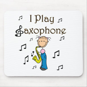 Ich spiele Saxophon T-Shirts und Geschenke Mousepad