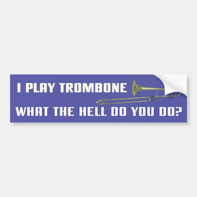 Ich spiele Trombone Autoaufkleber (Vorne)