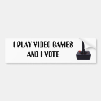 ICH SPIELE VIDEOSPIELE UND ICH WÄHLE AUTOAUFKLEBER