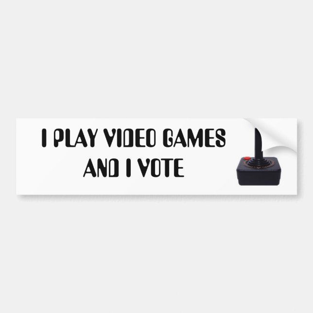 ICH SPIELE VIDEOSPIELE UND ICH WÄHLE AUTOAUFKLEBER (Vorne)