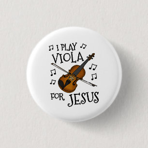 Ich spiele Viola für Jesus, den Christlichen, gewa Button