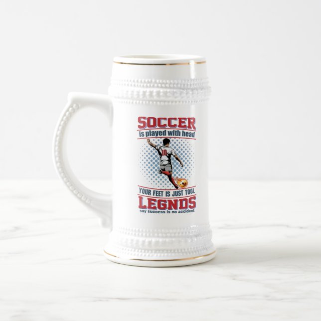 Ich spielte Fußball mit meinem Kopf Bierstein Bierglas (Links)