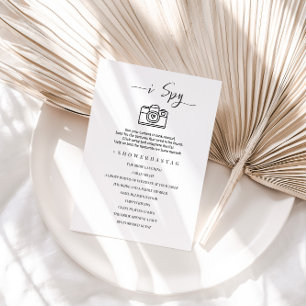 Ich spioniere Hochzeitskarte oder Brautparty-Spiel Einladung