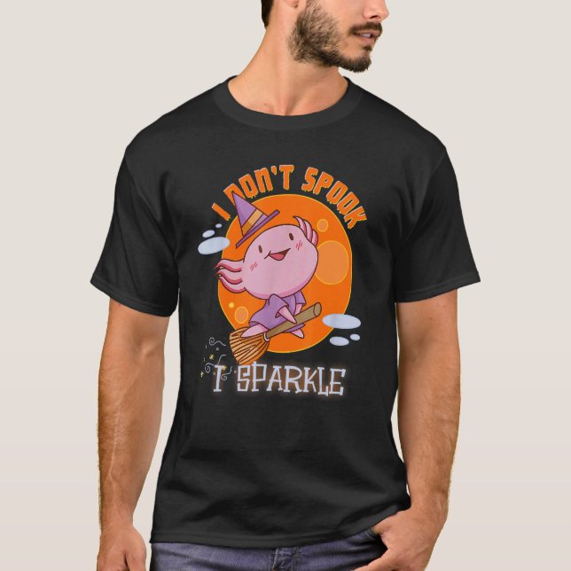 Ich sprach nicht, dass ich Sparkle Halloween Axolo T-Shirt (Vorderseite)