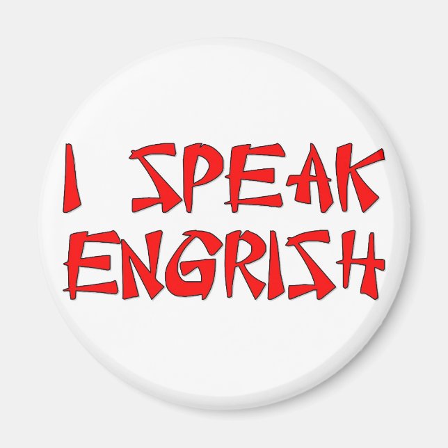 Ich spreche Englisch Magnet (Vorne)