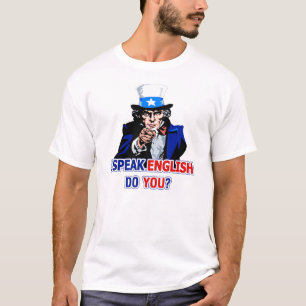 Ich spreche englisches grundlegendes T-Shirt