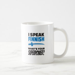 Ich spreche Finnisch - Was ist dein Superheldenmer Kaffeetasse