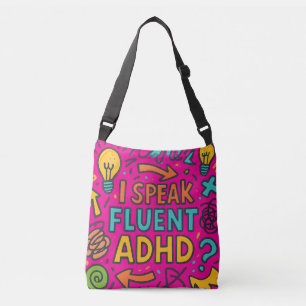 Ich spreche fließend ADHS Lustiger neurodivergen Tragetaschen Mit Langen Trägern