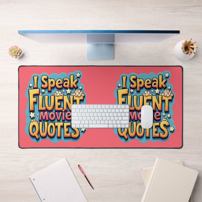 Ich spreche fließend Film Quotes Retro Pop Art Schreibtischunterlage (Büro 1)