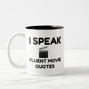 Ich spreche fließend Filmzitate Zweifarbige Tasse