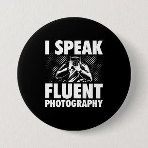 Ich spreche fließend Fotografie Button
