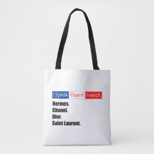 Ich spreche fließend Französisch Tasche