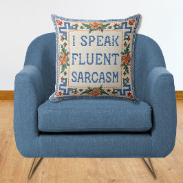 Ich spreche fließend Sarcasm - Funny Needlepoint S Kissen