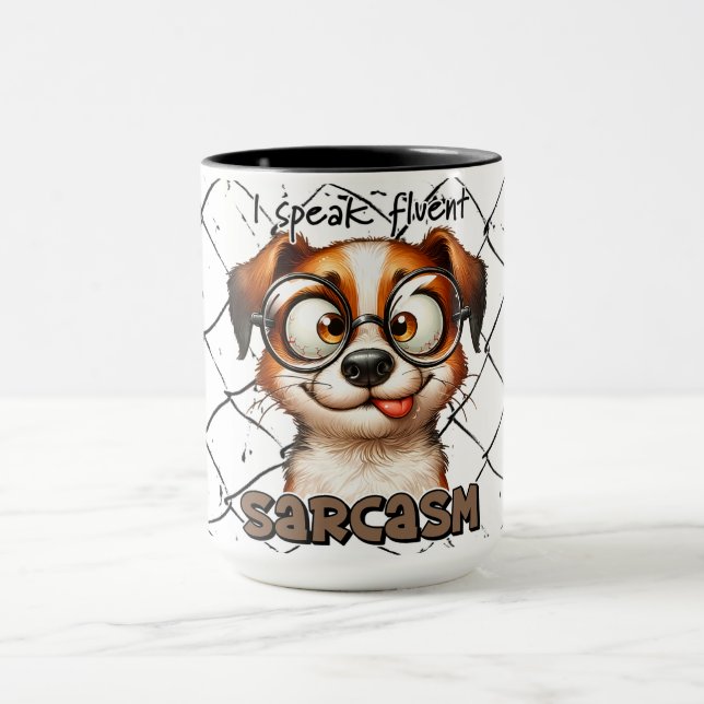 "Ich spreche fließend Sarcasm." Kaffee/Tee Tasse (Zentrum)