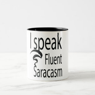 Ich spreche fließend sarcasm zweifarbige tasse