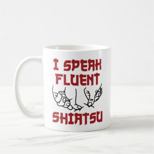 Ich spreche fließend Shiatsu-Massagetherapeut LMT Kaffeetasse