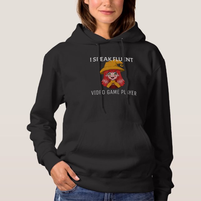 Ich spreche fließend Videospiel Spieler Hoodie (Vorderseite)