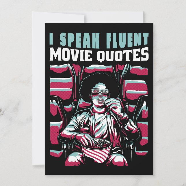 Ich spreche fließend Zitate aus Filmen Einladung (Vorderseite)