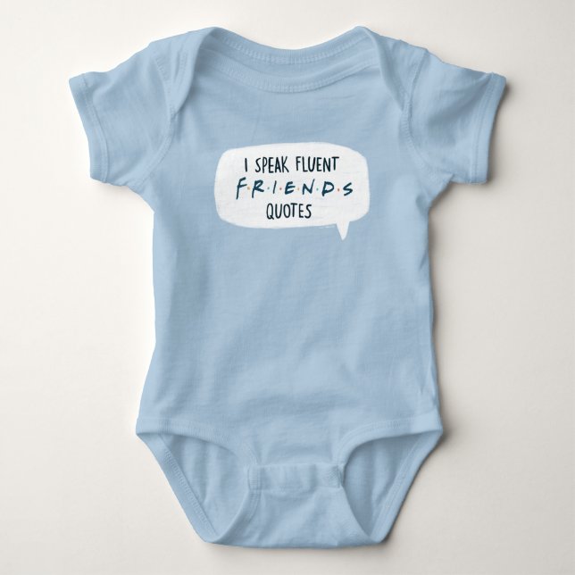 Ich spreche fließende FREUNDS™-Zitate Baby Strampler (Vorderseite)